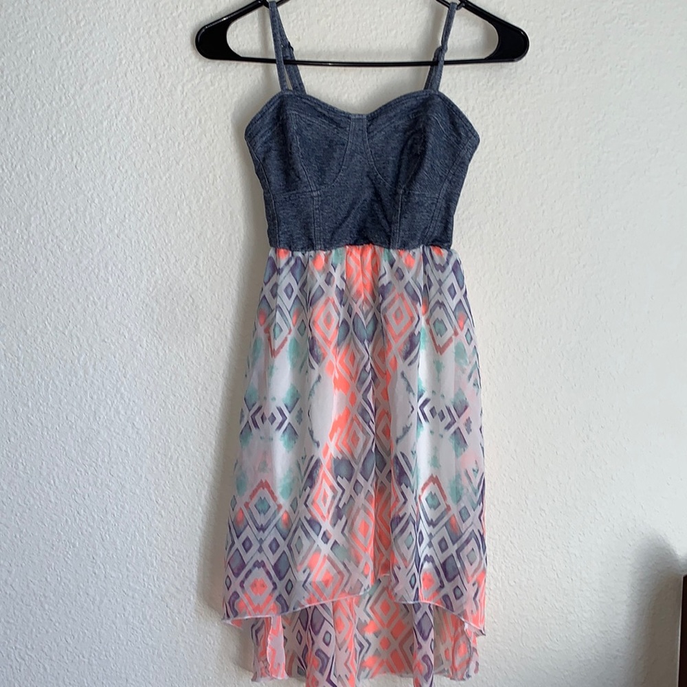 size XS hi-low dress
